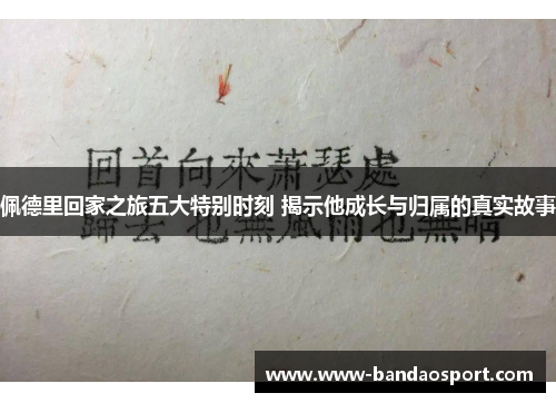 佩德里回家之旅五大特别时刻 揭示他成长与归属的真实故事